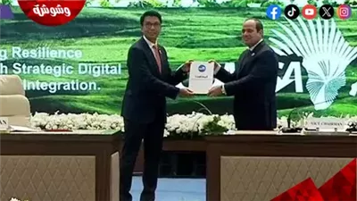 السيسي ورئيس مدغشقر يشهدان توقيع 5 مذكرات تفاهم في العلمين