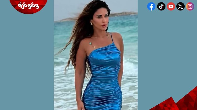مي سليم على الشاطئ