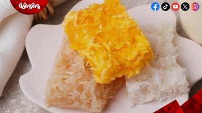 حلوى جوز الهند بالبرتقال.. مذاق مميز من حلويات المولد النبوي