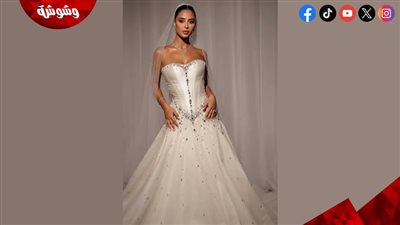 جنى إسماعيل تخطف الأنظار بفستان زفاف من تصميم نيكولا جبران